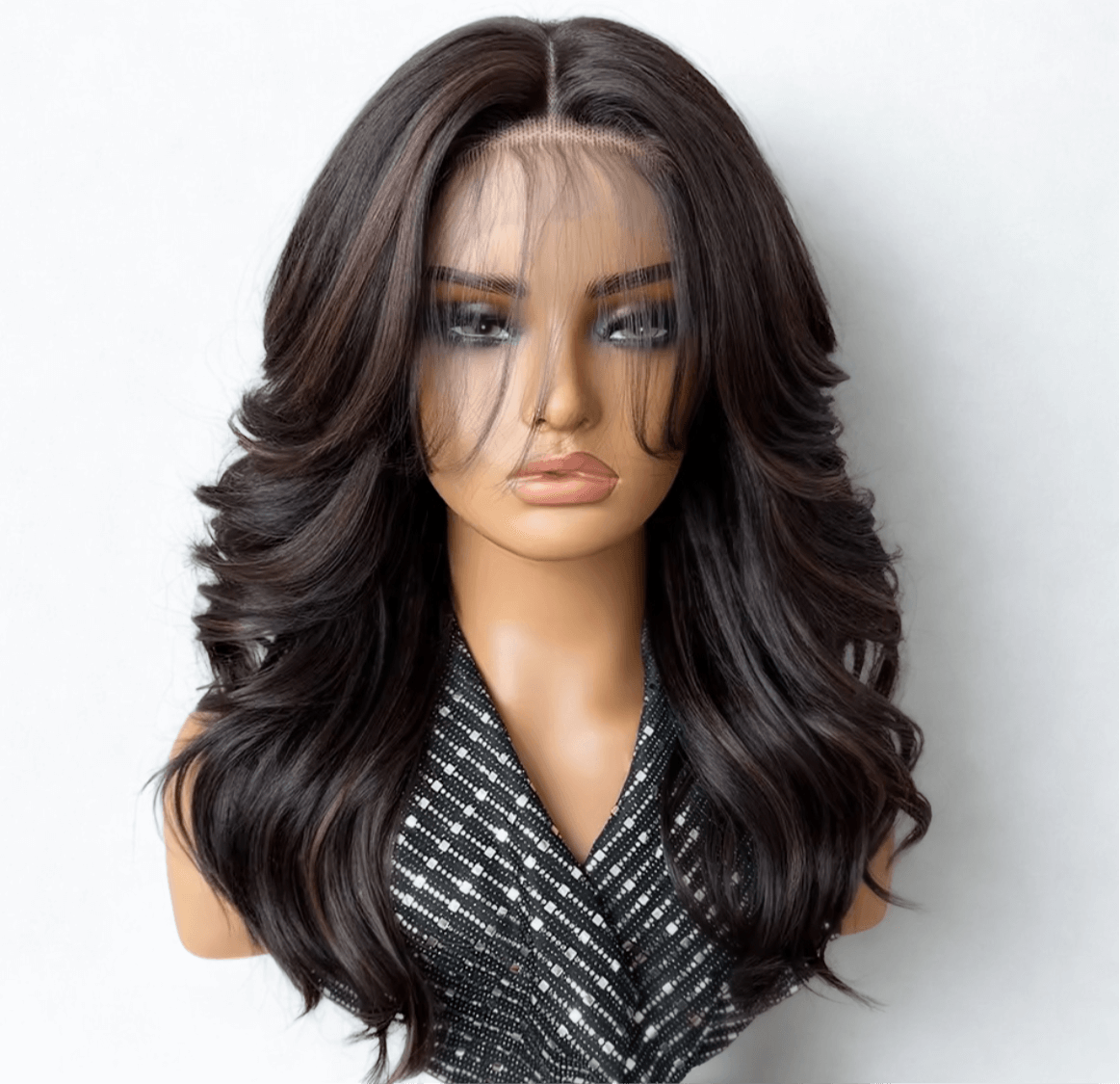 Ombre Brown Synthetic Body Wave Lace Front Wig
