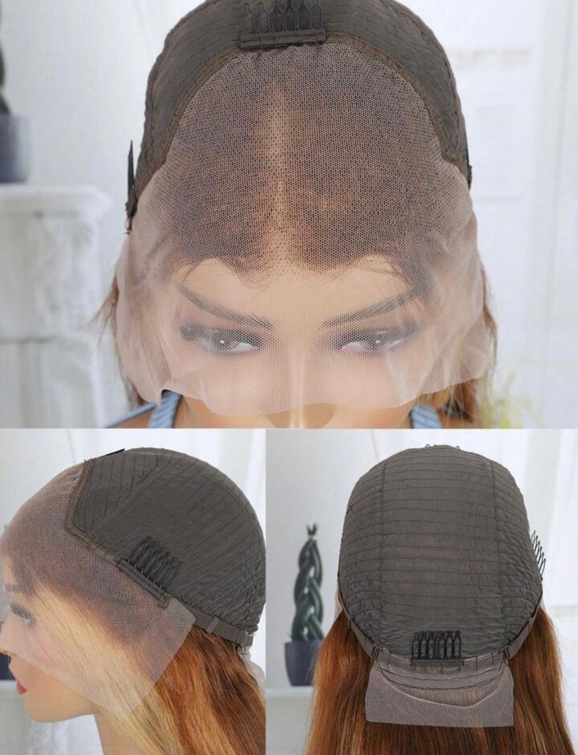 Honey Blonde Deep Wave Human Hair Wig – Lace Front & Glueless