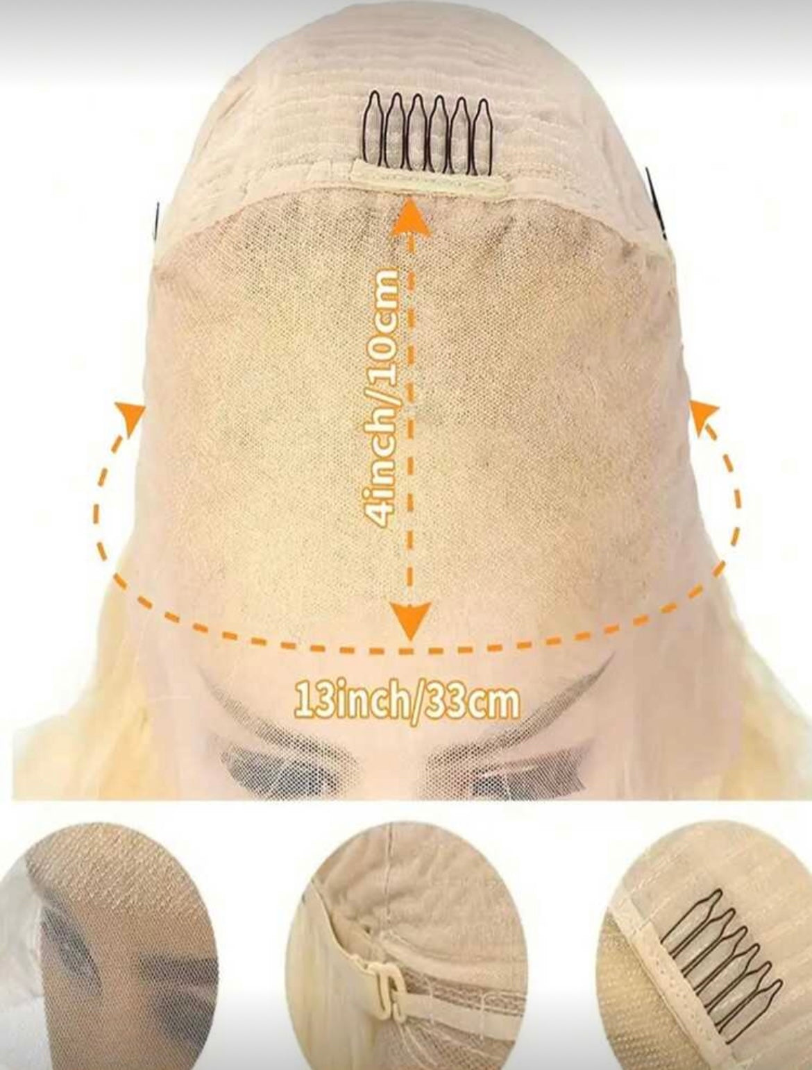 Blonde Straight Lace Front Wig Human Hair Natural Looking For Women Blonde Color