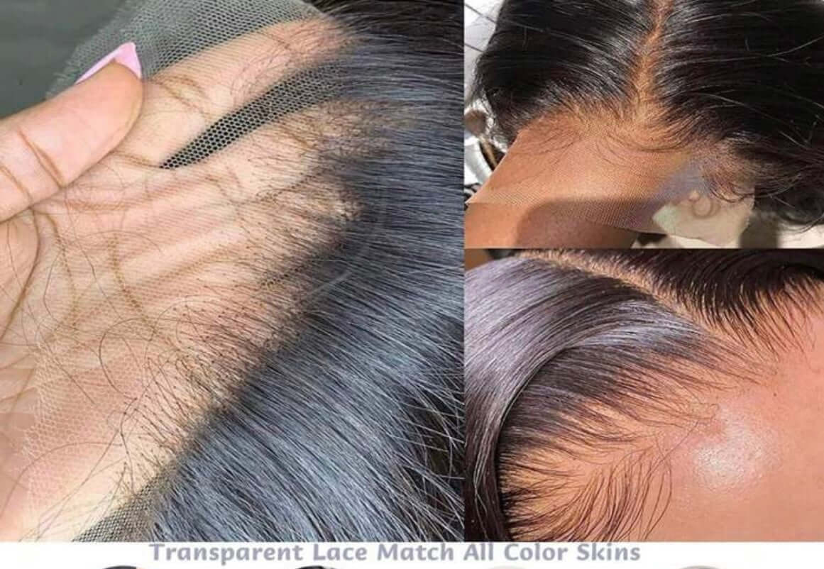 Straight Lace Front Wig Transparent Brazilian Human Hair