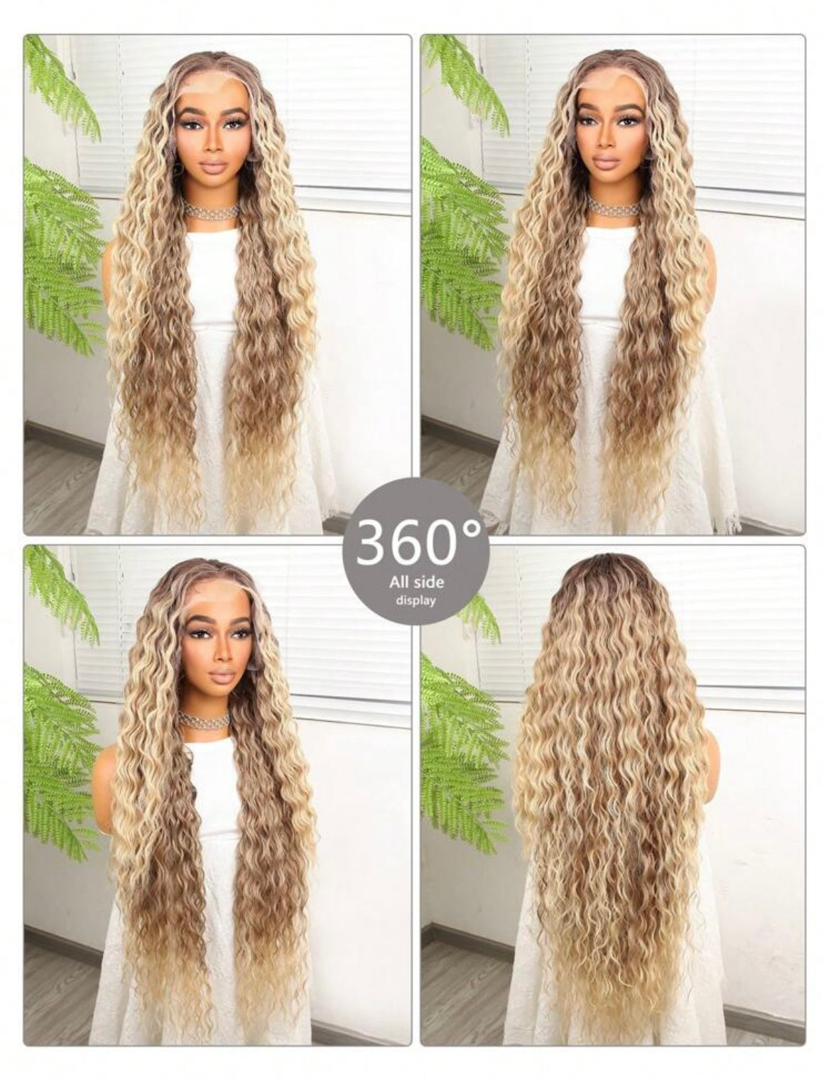 Synthetic Lace Front Wig Extra Long Curly Hair 34 Inches High Quality Wig Natural - Labelle Boutique Hair
