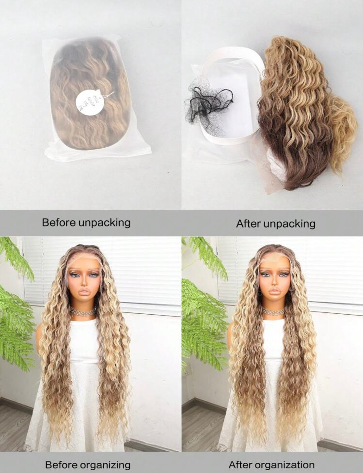 Synthetic Lace Front Wig Extra Long Curly Hair 34 Inches High Quality Wig Natural - Labelle Boutique Hair