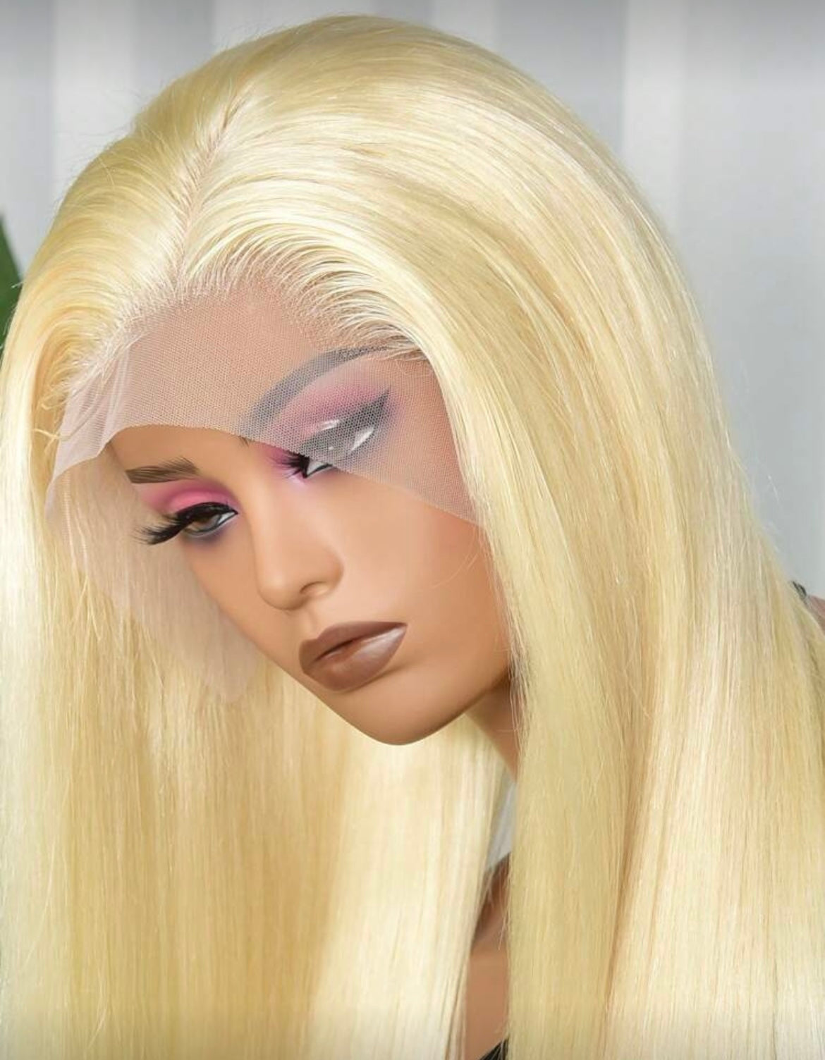 Blonde Straight Lace Front Wig Human Hair Natural Looking For Women Blonde Color