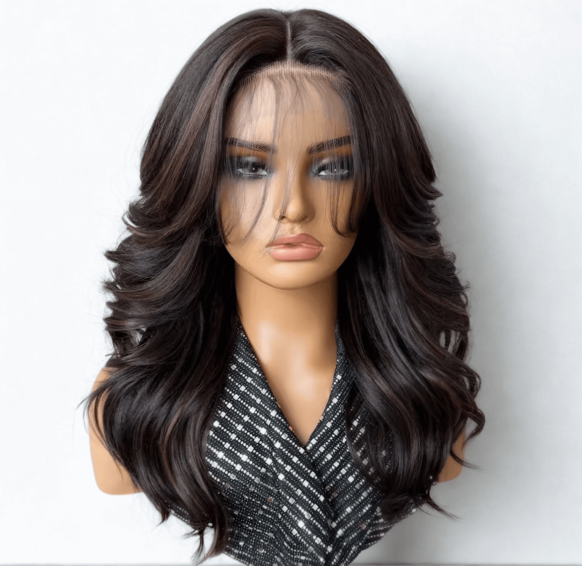 Ombre Brown Synthetic Body Wave Lace Front Wig