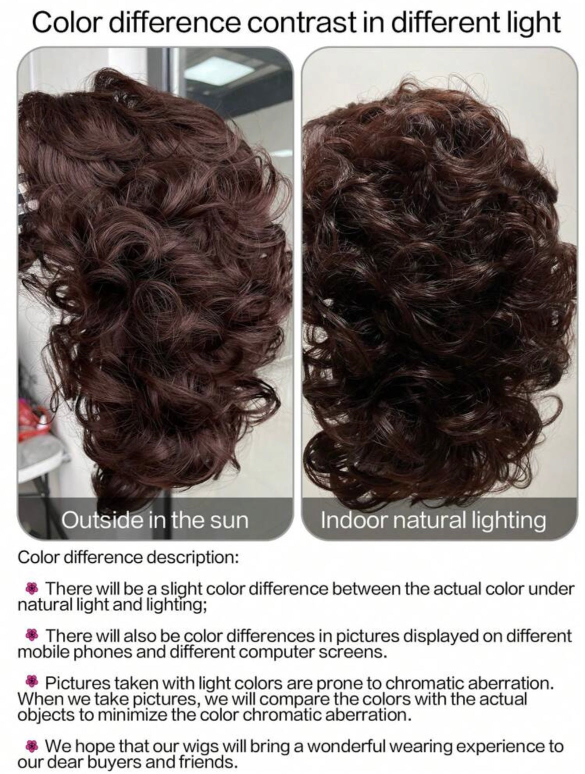 Synthetic Wig Brown Short Curly Hair With Bangs Suitable For Daily Wear