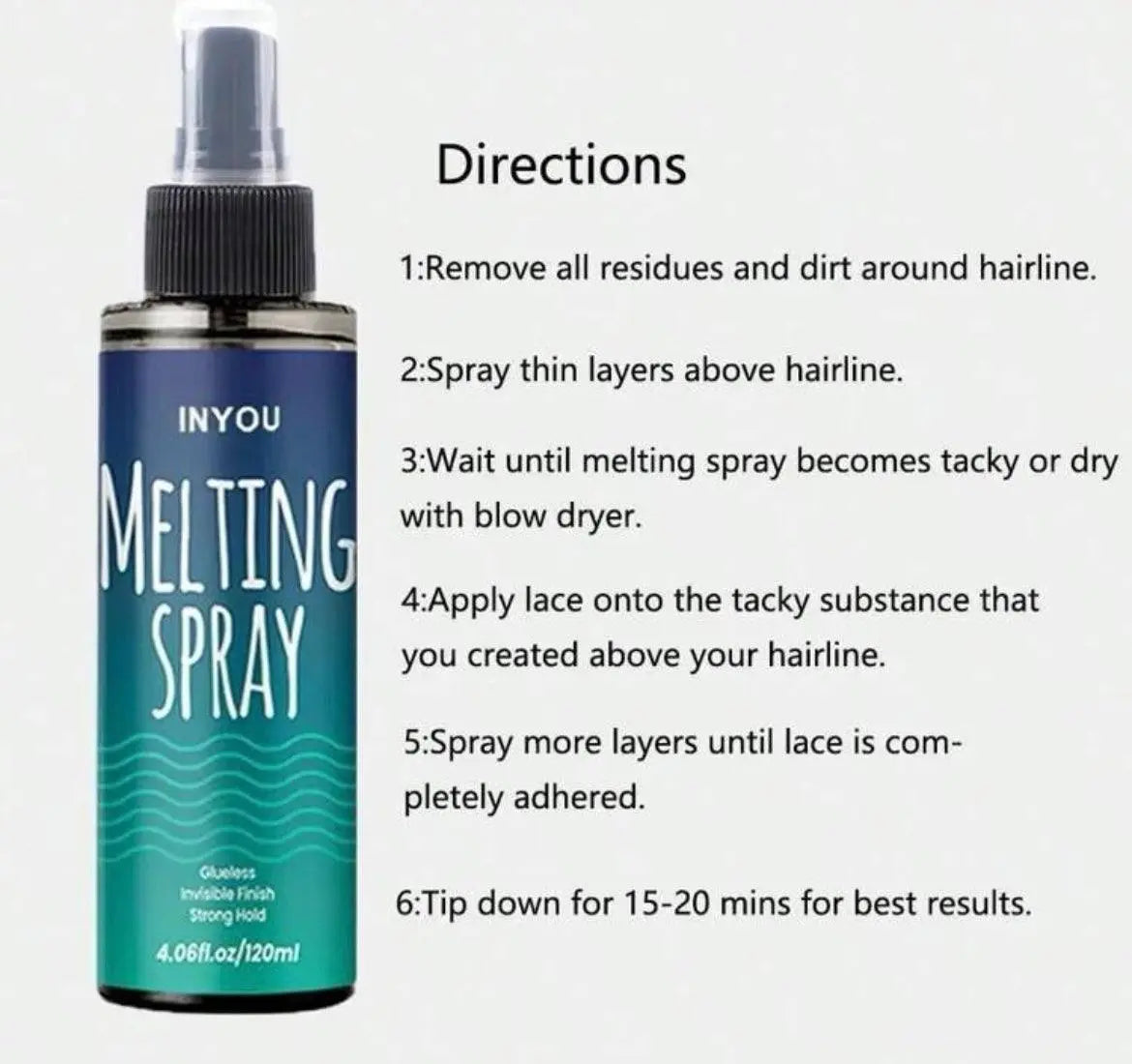 Lace Melting And Holding Spray Glue Hair For Wigs Spray Wig Strong Natural Finishing Hold - Labelle Boutique Hair