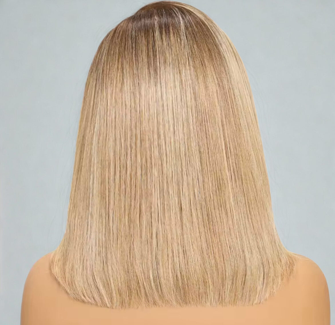 Ombre Blonde Straight Bob Wig 7x5 Pre Cut Pre Bleached Glueless Wig Human Hair Bob Wigs