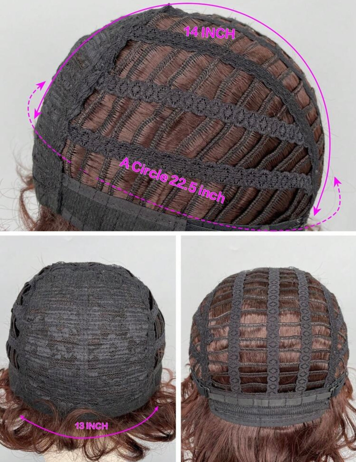 Synthetic Wig Brown Short Curly Hair With Bangs Suitable For Daily Wear