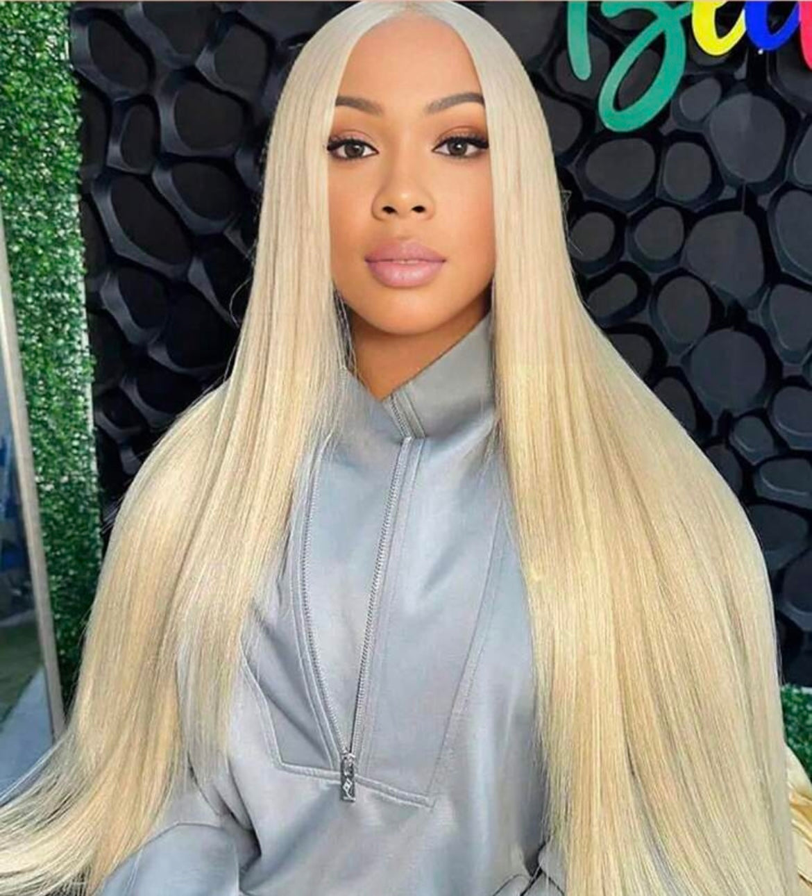 Blonde Straight Lace Front Wig Human Hair Natural Looking For Women Blonde Color