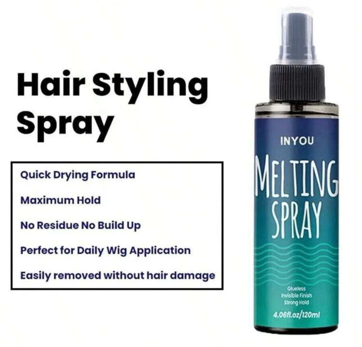 Lace Melting And Holding Spray Glue Hair For Wigs Spray Wig Strong Natural Finishing Hold - Labelle Boutique Hair