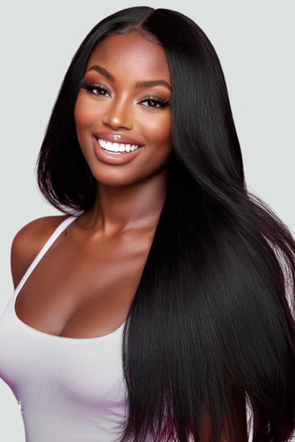 Straight Lace Front Wig Transparent Brazilian Human Hair