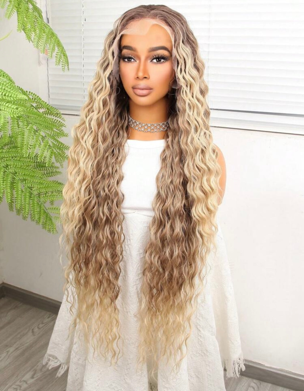 Synthetic Lace Front Wig Extra Long Curly Hair 34 Inches High Quality Wig Natural - Labelle Boutique Hair