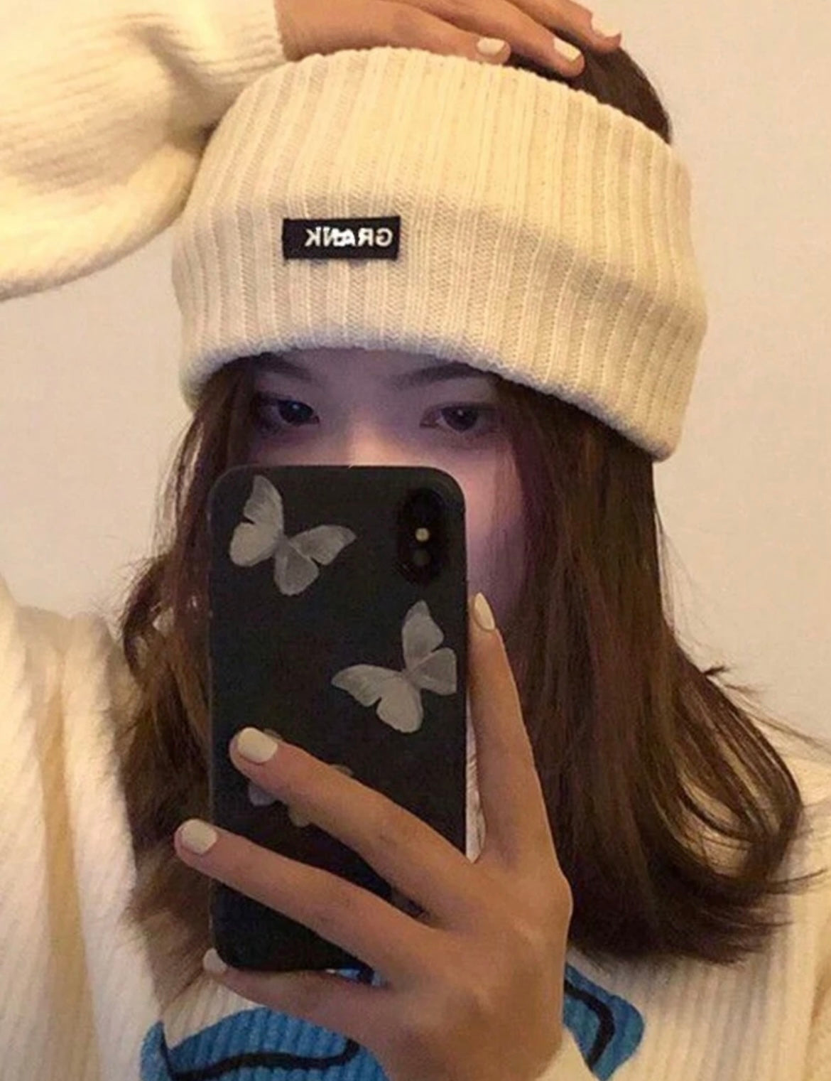 Ladies' Wide Brim Knitted Hat With Headband, Fashionable & Warm Earmuffs Beanie For Autumn & Winter Casual - Labelle Boutique Hair