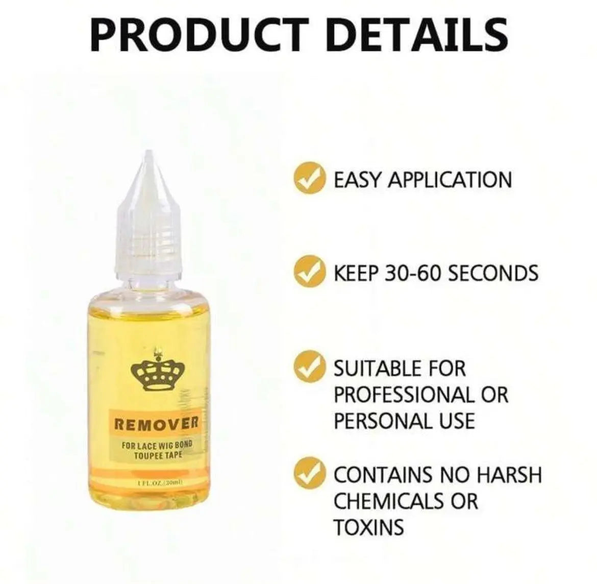 Lace Glue Remover Fast Acting Wig Glue Remover For Lace Wig Removes Hair Glue - Labelle Boutique Hair