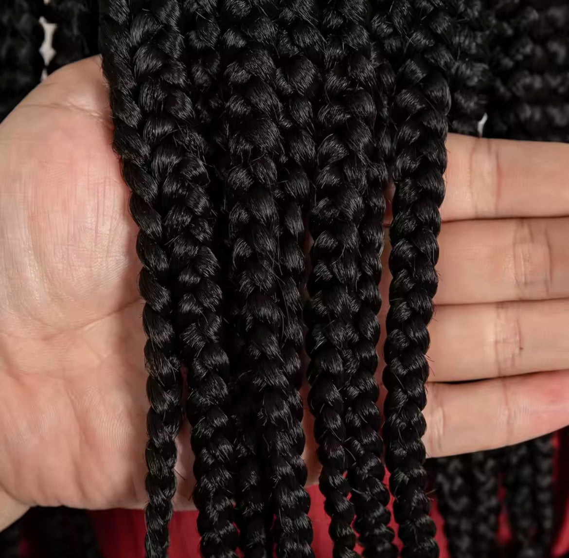 Braided Wig with Wavy Ends Synthetic Full Lace Braided Lace Wig with Baby Hair Knotless Braids Wigs for Black Women