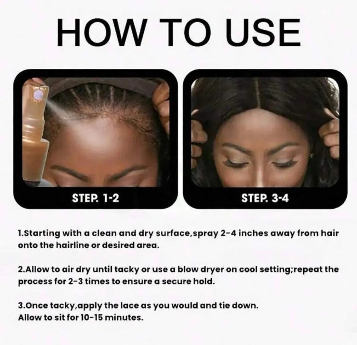 Lace Melting And Holding Spray Glue Hair For Wigs Spray Wig Strong Natural Finishing Hold - Labelle Boutique Hair