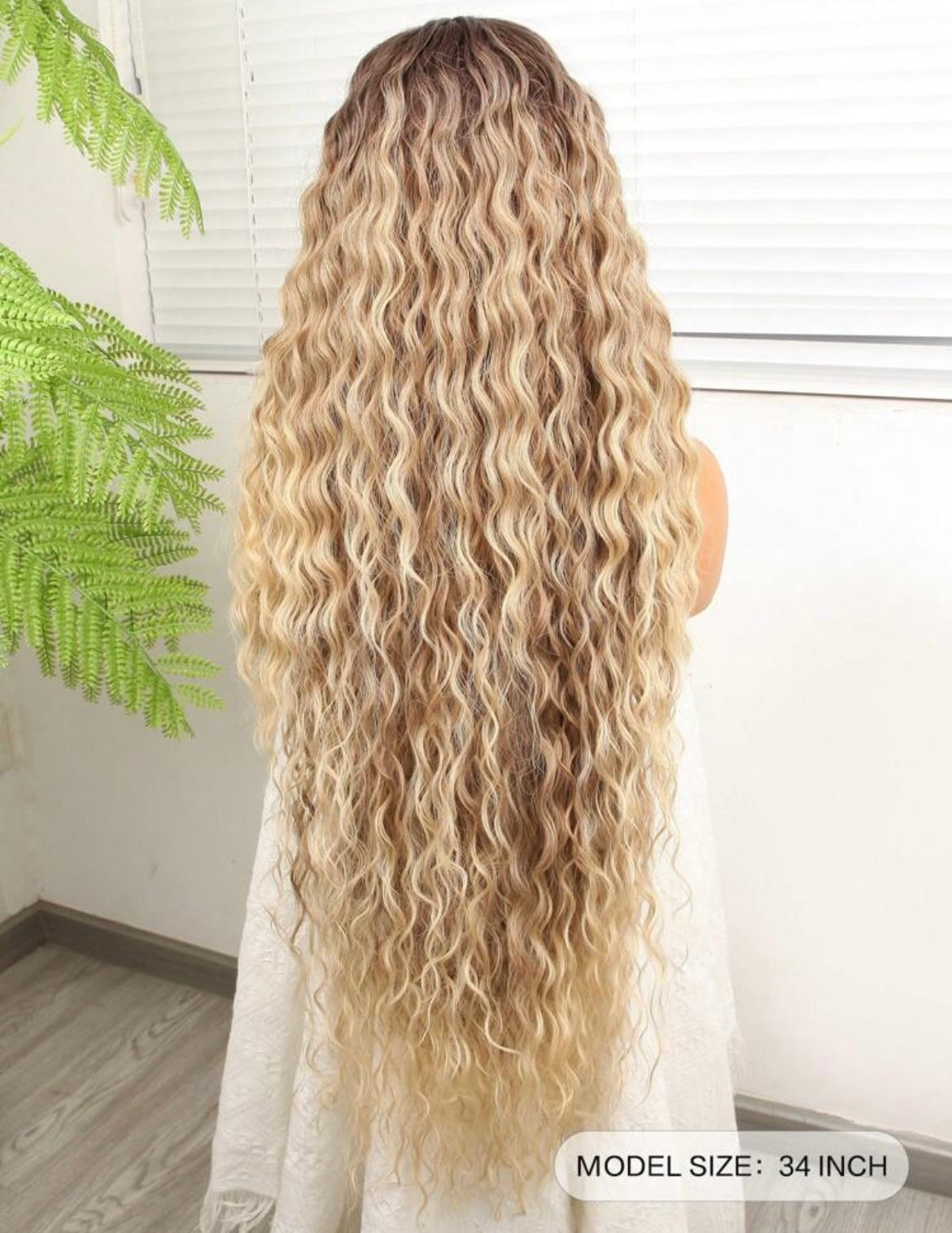 Synthetic Lace Front Wig Extra Long Curly Hair 34 Inches High Quality Wig Natural - Labelle Boutique Hair