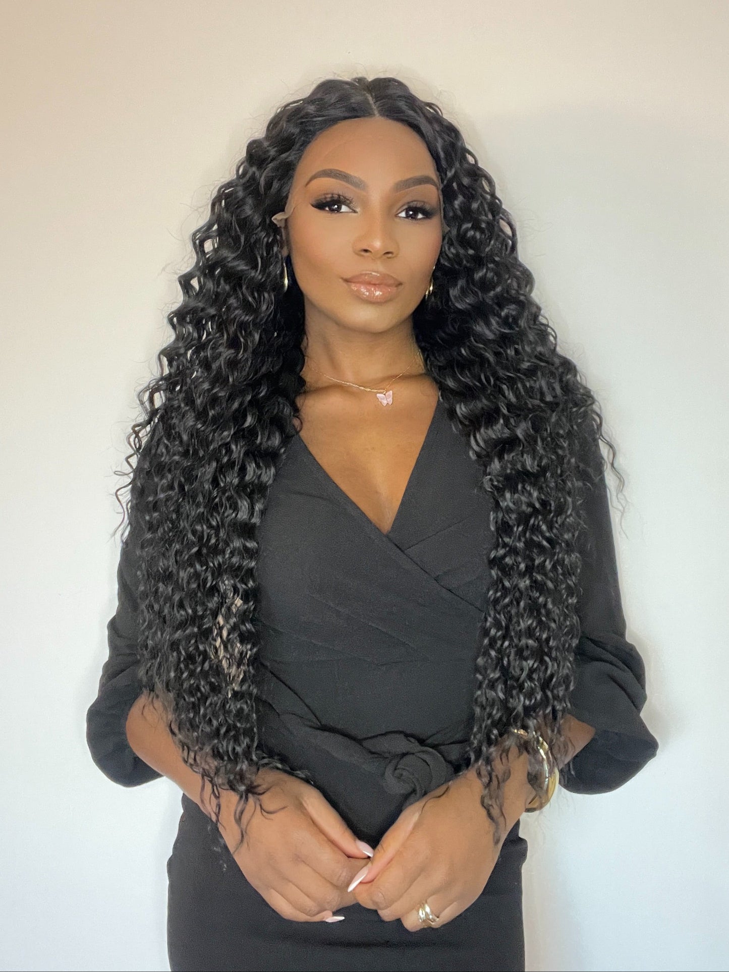 ALICIA Synthetic Lace Front Curly Long Wig