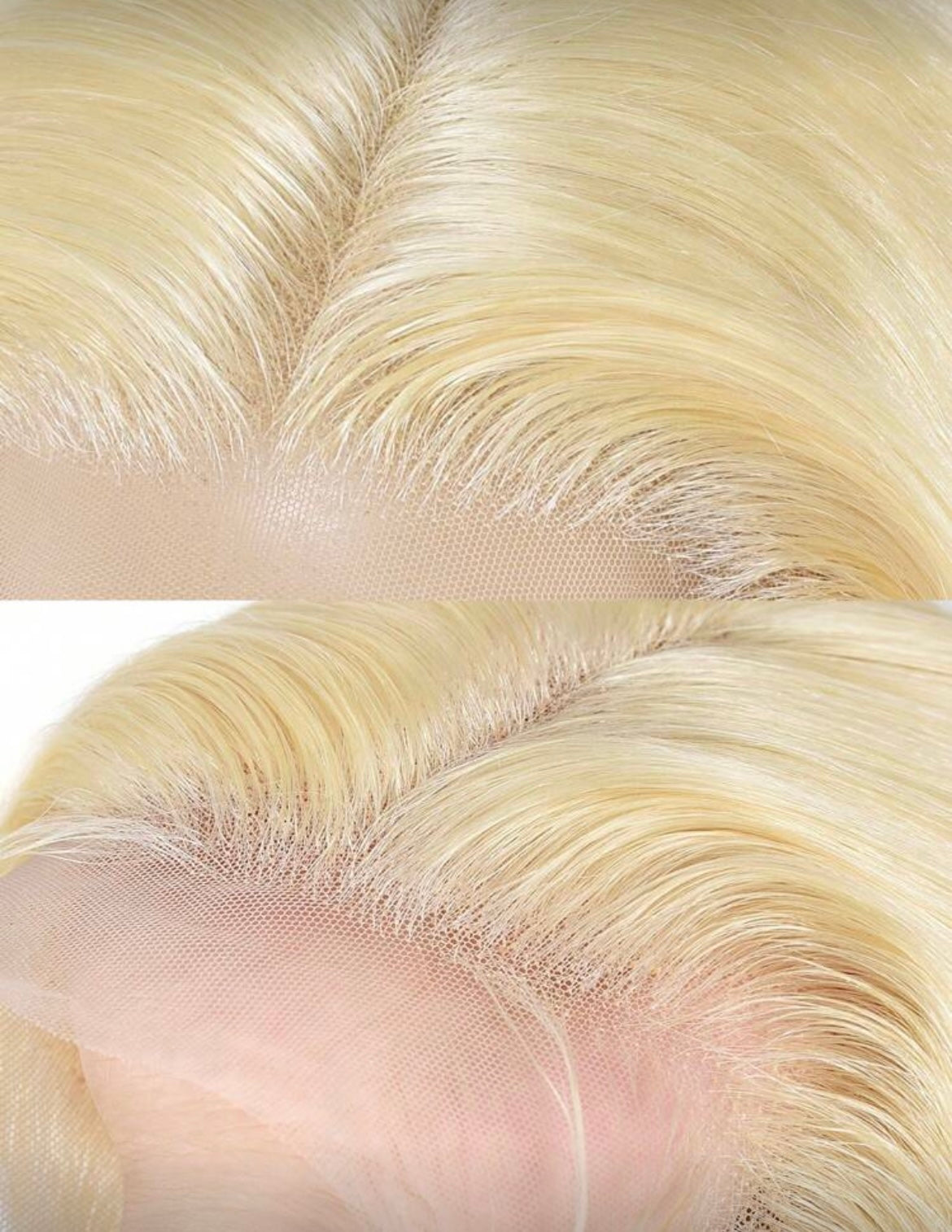 Blonde Straight Lace Front Wig Human Hair Natural Looking For Women Blonde Color
