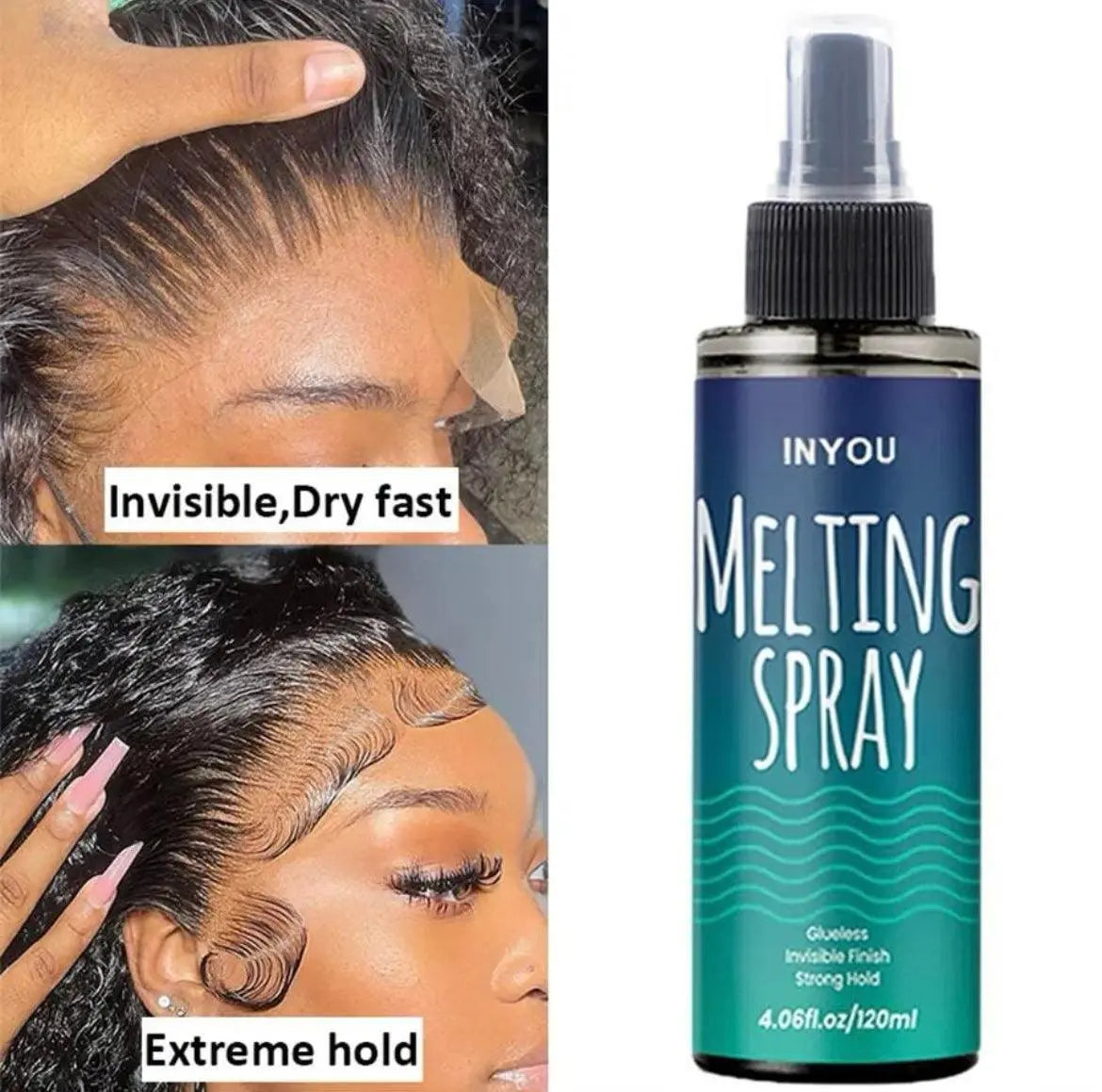Lace Melting And Holding Spray Glue Hair For Wigs Spray Wig Strong Natural Finishing Hold - Labelle Boutique Hair