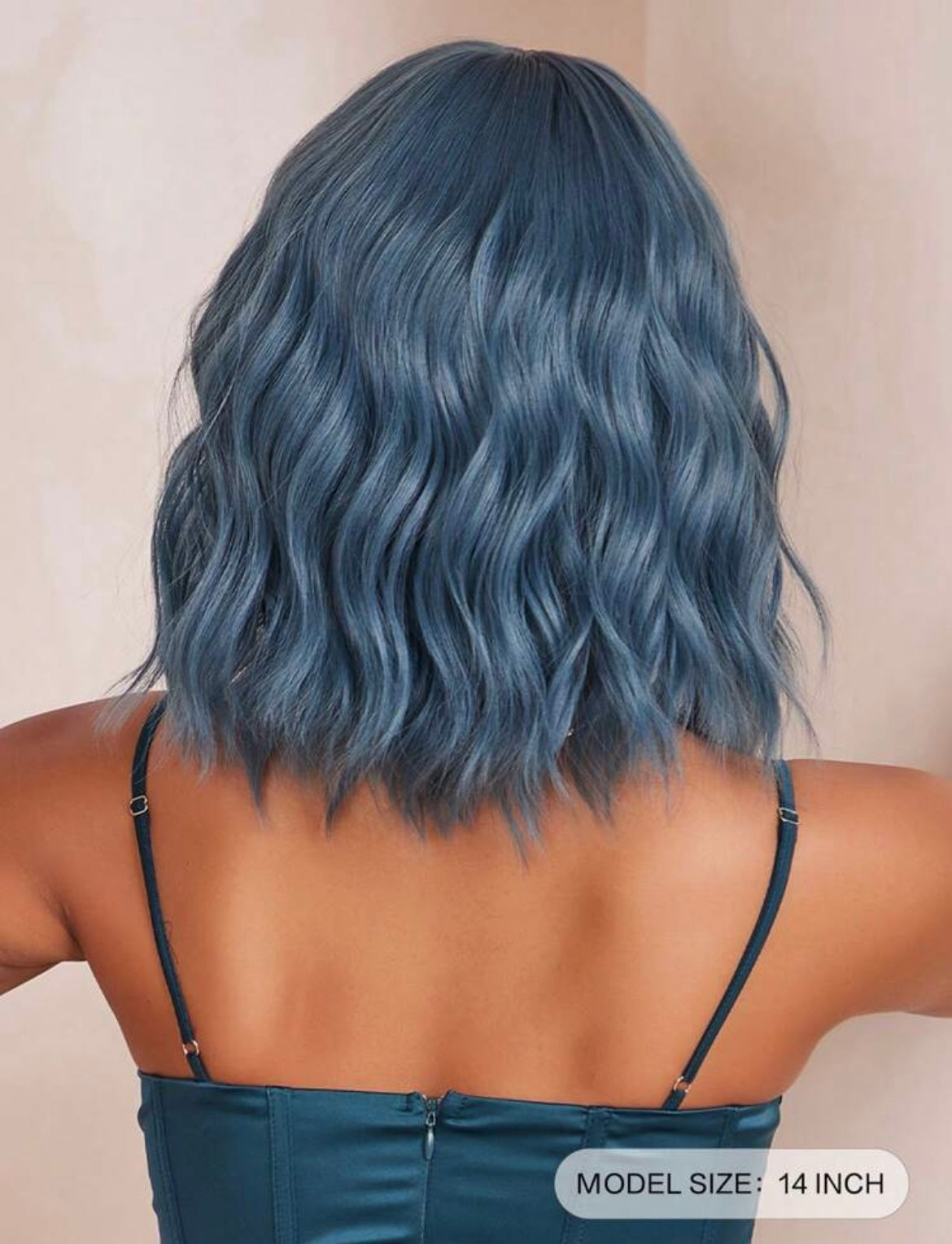 Curly Wavy Wigs With Bangs Blue Highlight Wavy Wigs For Women Synthetic Heat Resistant Party Cosplay Halloween Wigs