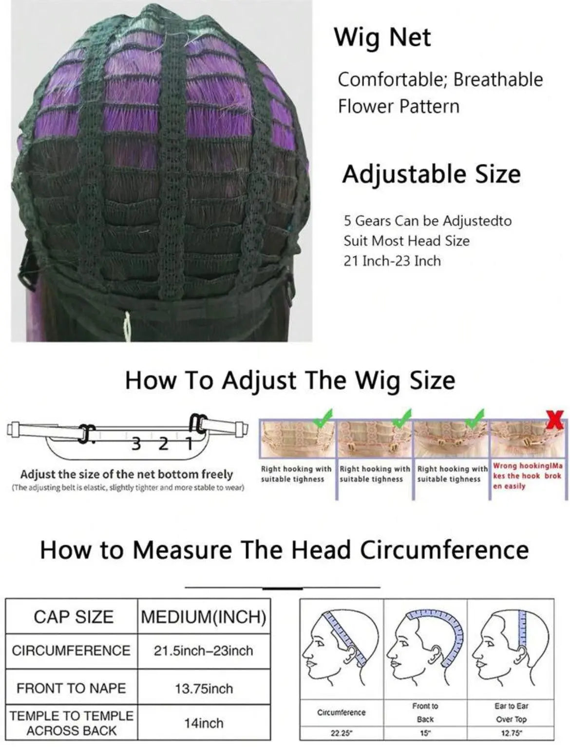 Synthetic Short Purple and Black Wig With Bangs Cosplay Hair - Labelle Boutique Hair