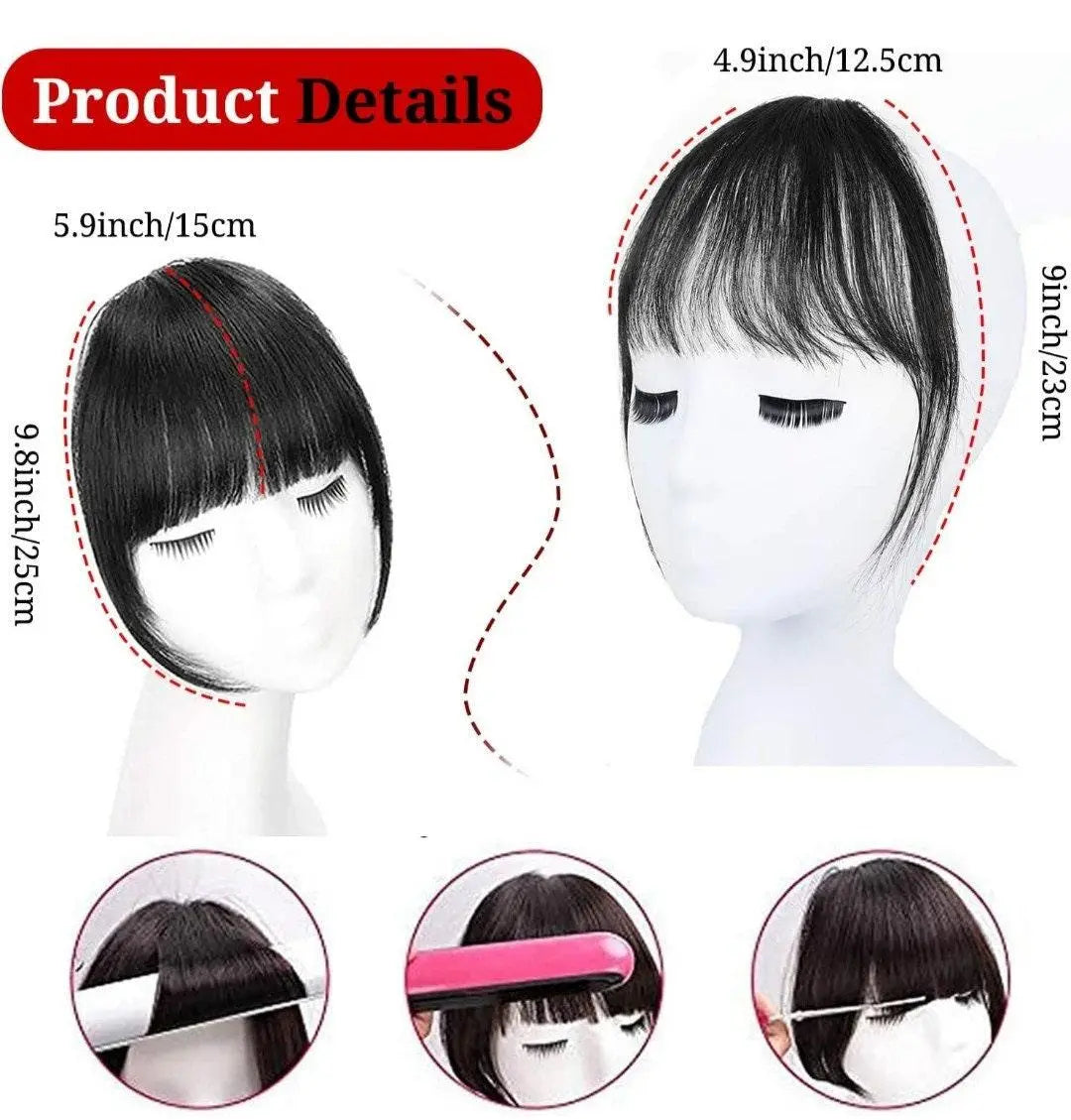 Pony Hair clip-in Fringe Synthetic - Labelle Boutique Hair