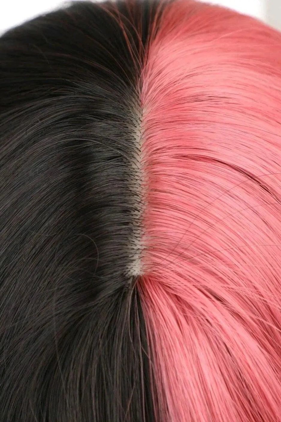 Two Tone Long Straight Cosplay Synthetic Wig With Bangs - Labelle Boutique Hair Two Tone Long Straight Cosplay Synthetic Wig With Bangs