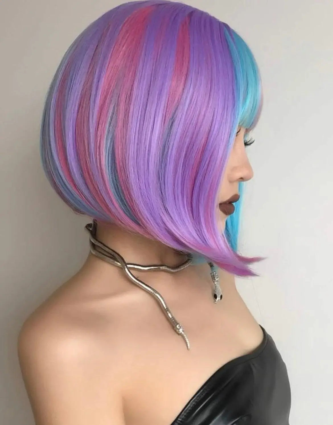 Short Straight Multi Color Bob Wig For Cosplay And Party - Labelle Boutique Hair