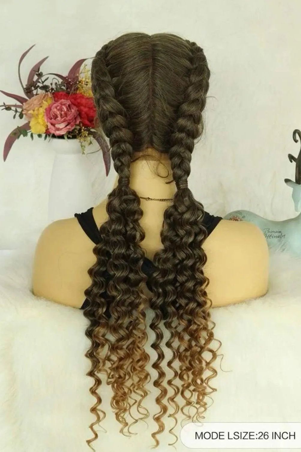 Long Braided Synthetic Wig - Labelle Boutique Hair wigs Long Braided Synthetic Wig