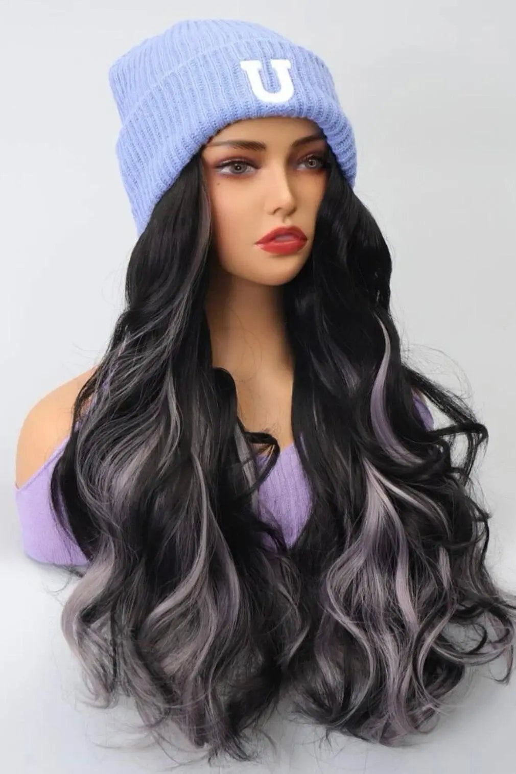 Long Body Wave Synthetic Wig With Hat - Labelle Boutique Hair wigs Long Body Wave Synthetic Wig With Hat