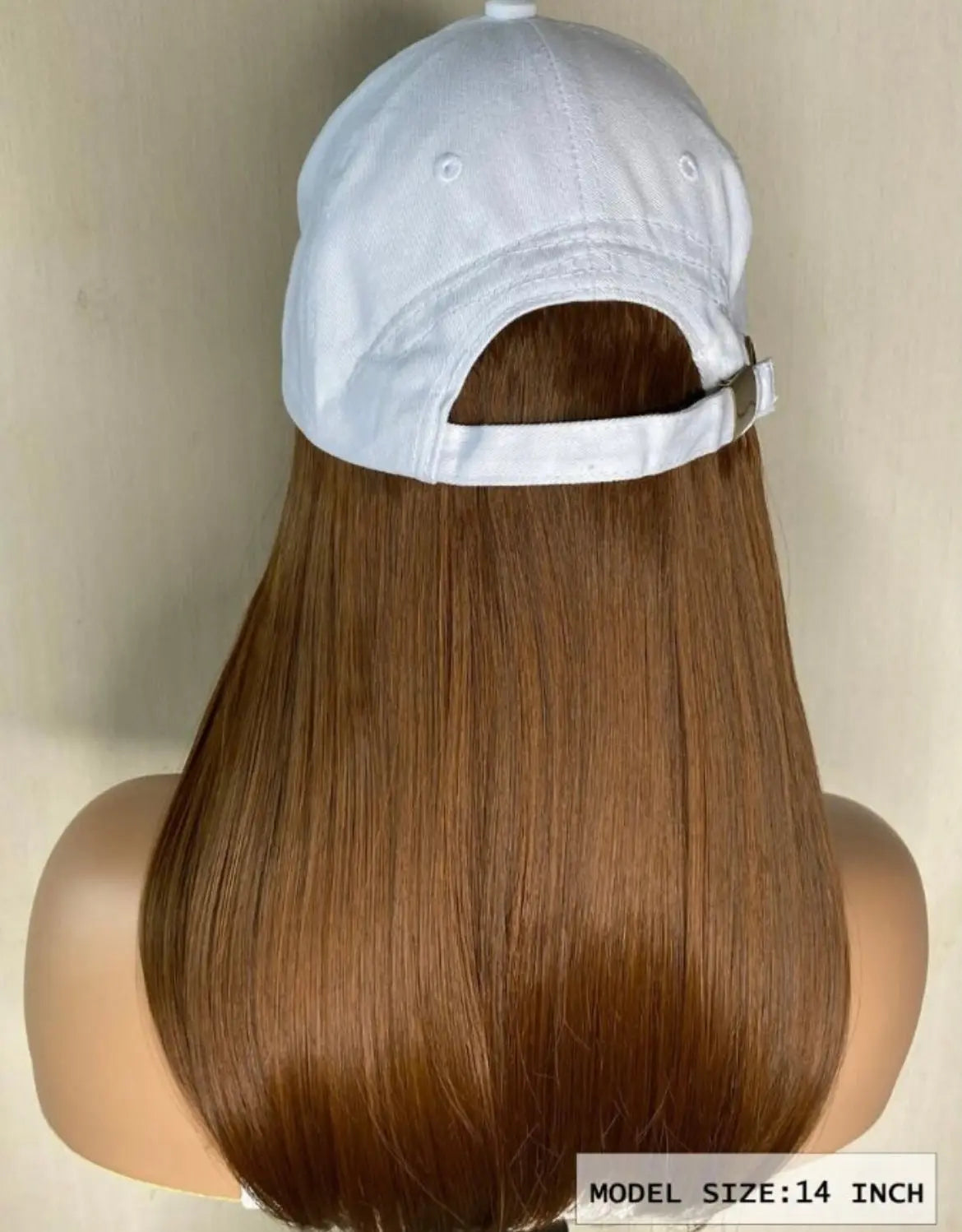 Natural Short Straight Synthetic Brown Wig With Cap Costume wig, Baseball Caps Daisy - Labelle Boutique Hair