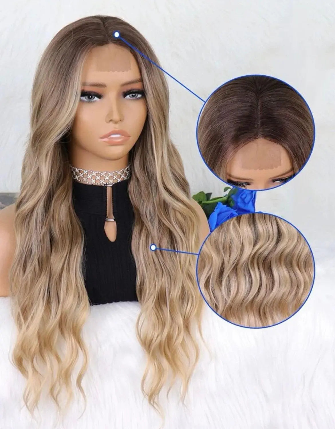 Long Curly Synthetic Wig - Labelle Boutique Hair
