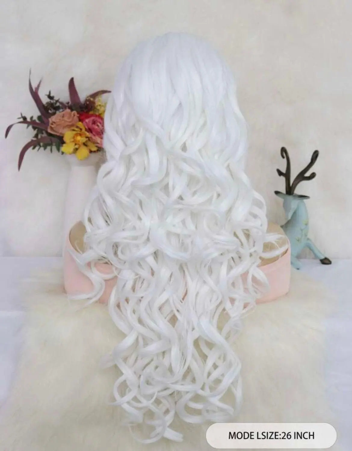 Long White Natural Body Wave Lace Front Wig HD Transparent Lace Wig - Labelle Boutique Hair