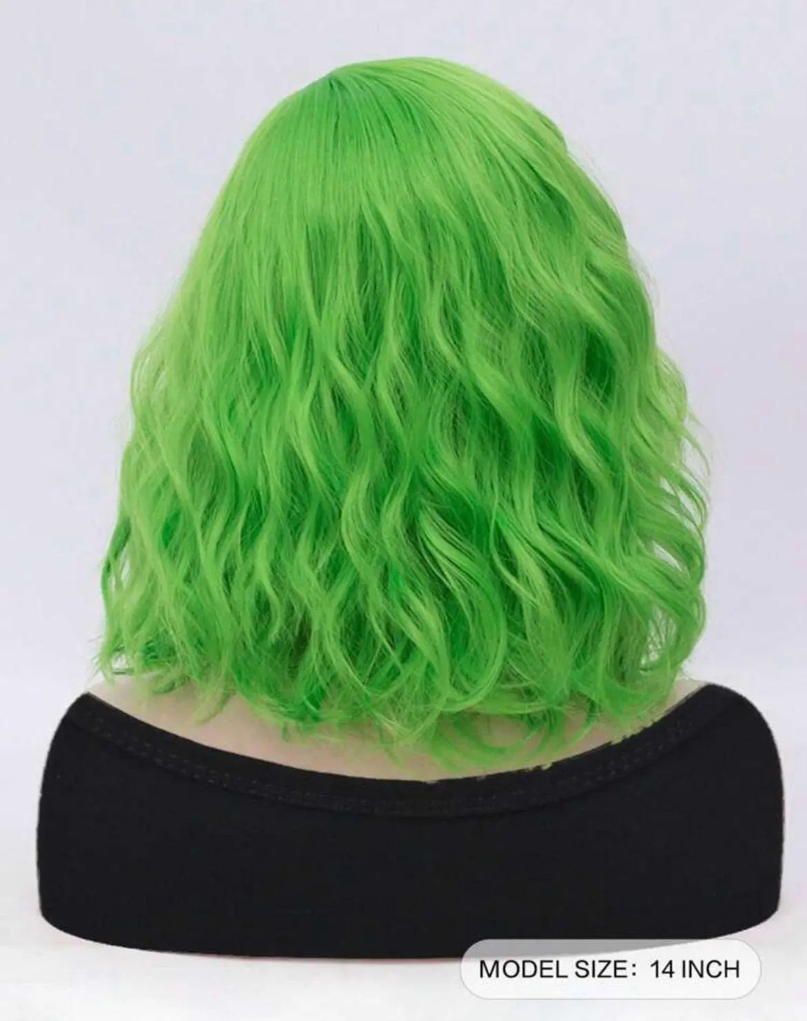 Short Green Curly Synthetic Wig Halloween party wigs - Labelle Boutique Hair