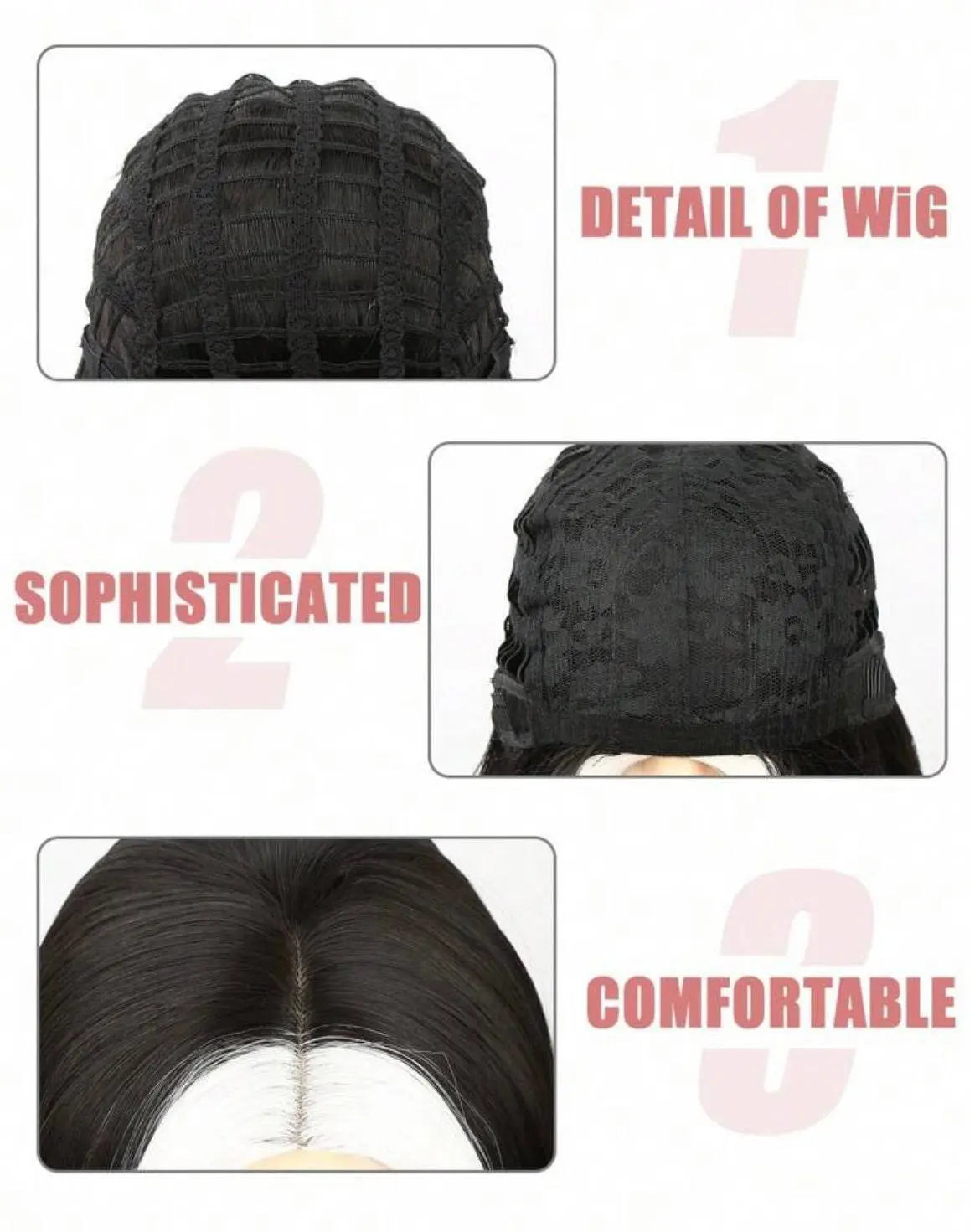 Wig White Black Colorful Hair Wig Halloween Hair Wigs Looking Natural Synthetic Hair Wig For Women Party Cosplay Wigs - Labelle Boutique Hair