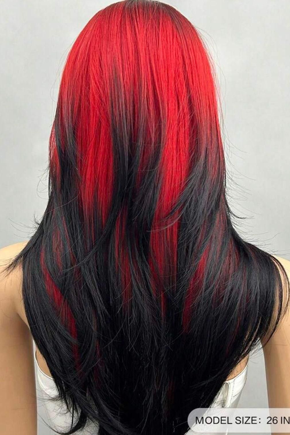 Women's wig Length 26 inches brown gold Air bangs long straight hair natural supple beautiful attractive synthetic wig - Labelle Boutique Hair Women's wig Length 26 inches brown gold Air bangs long straight hair natural supple beautiful attractive synthetic wig