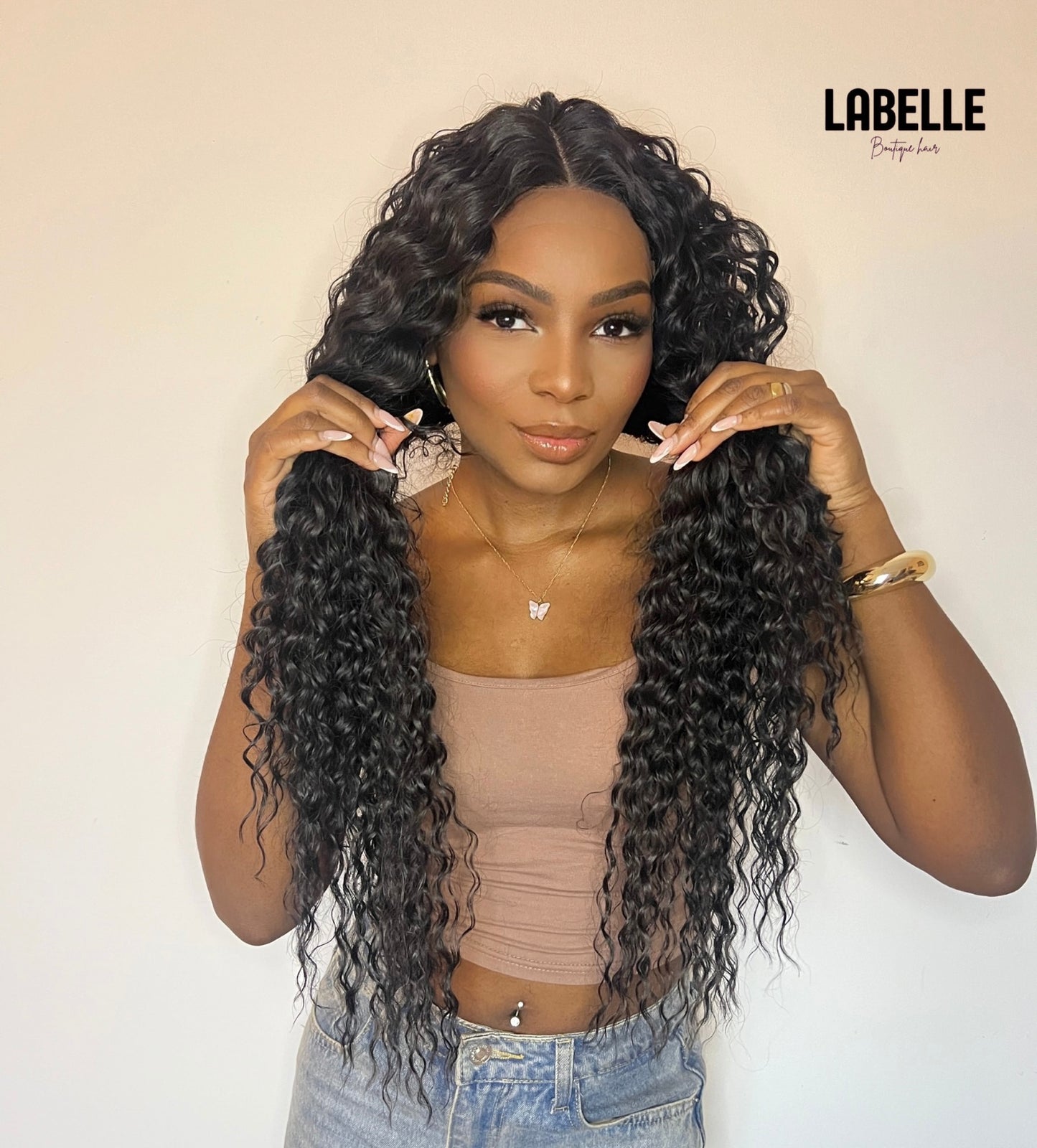 ALICIA Synthetic Lace Front Curly Long Wig