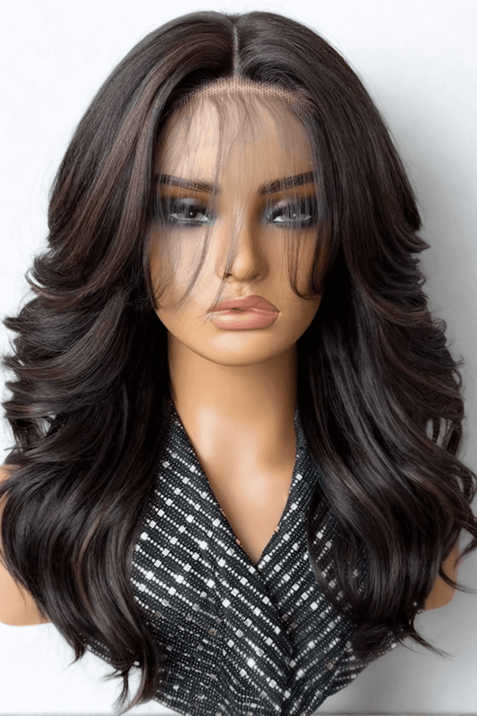 Ombre Brown Synthetic Body Wave Lace Front Wig