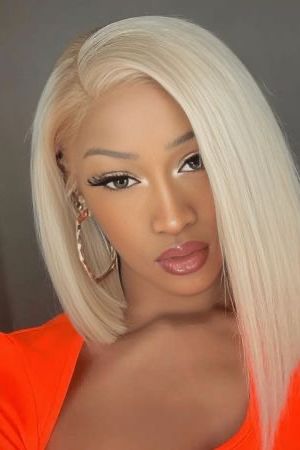Honey Blonde Short Bob Wig Transparent Straight Lace Front Wig Human Hair Wigs For Women