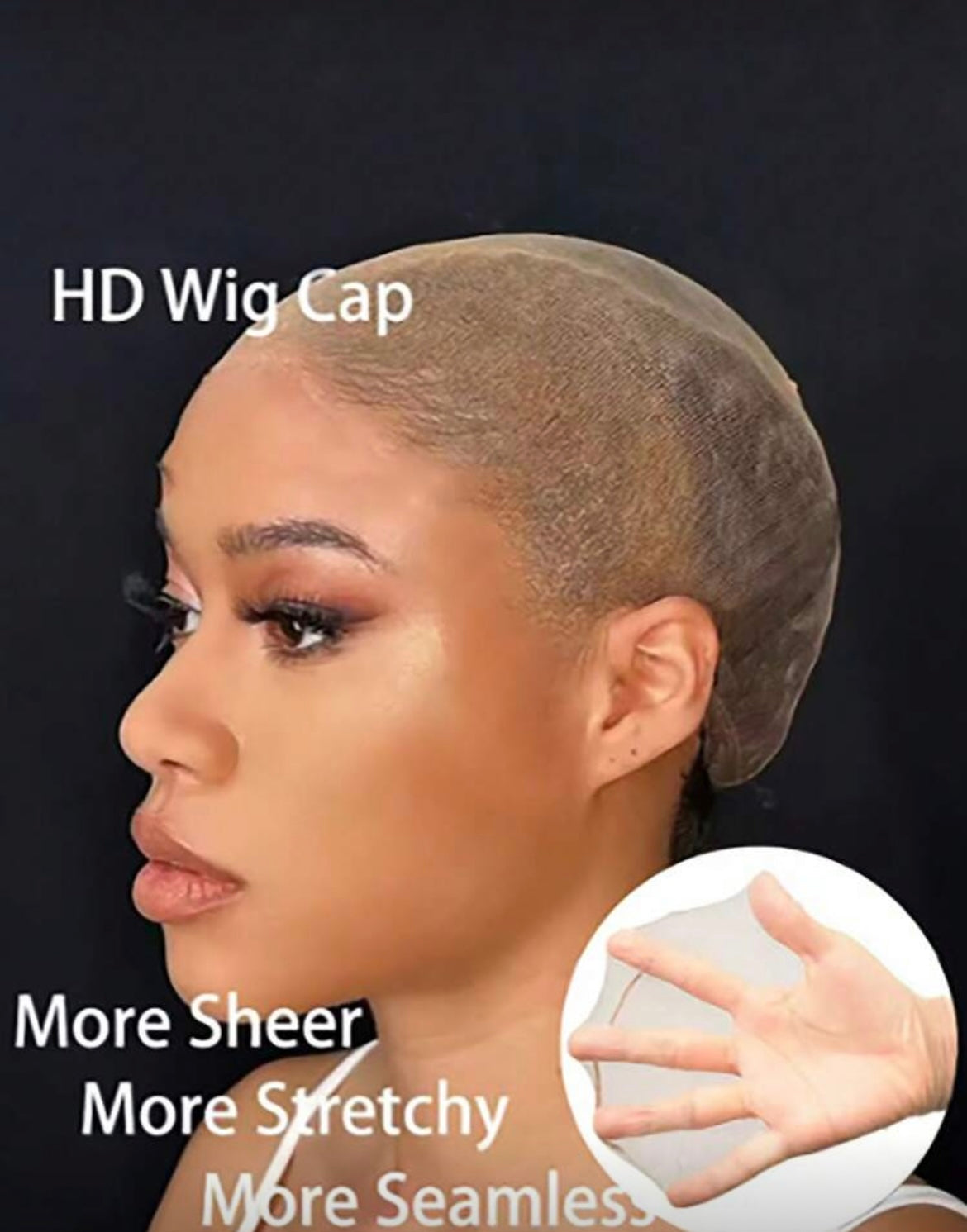 HD Wig Cap Ultra Thin Transparent Wig Cap For Lace Front Wig Stretchy Nylon Wig 10 wig Caps
