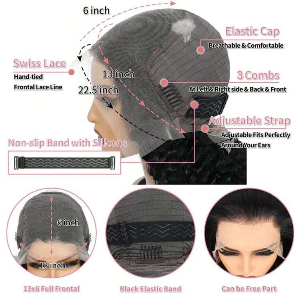 Straight Lace Front Wig Transparent Brazilian Human Hair