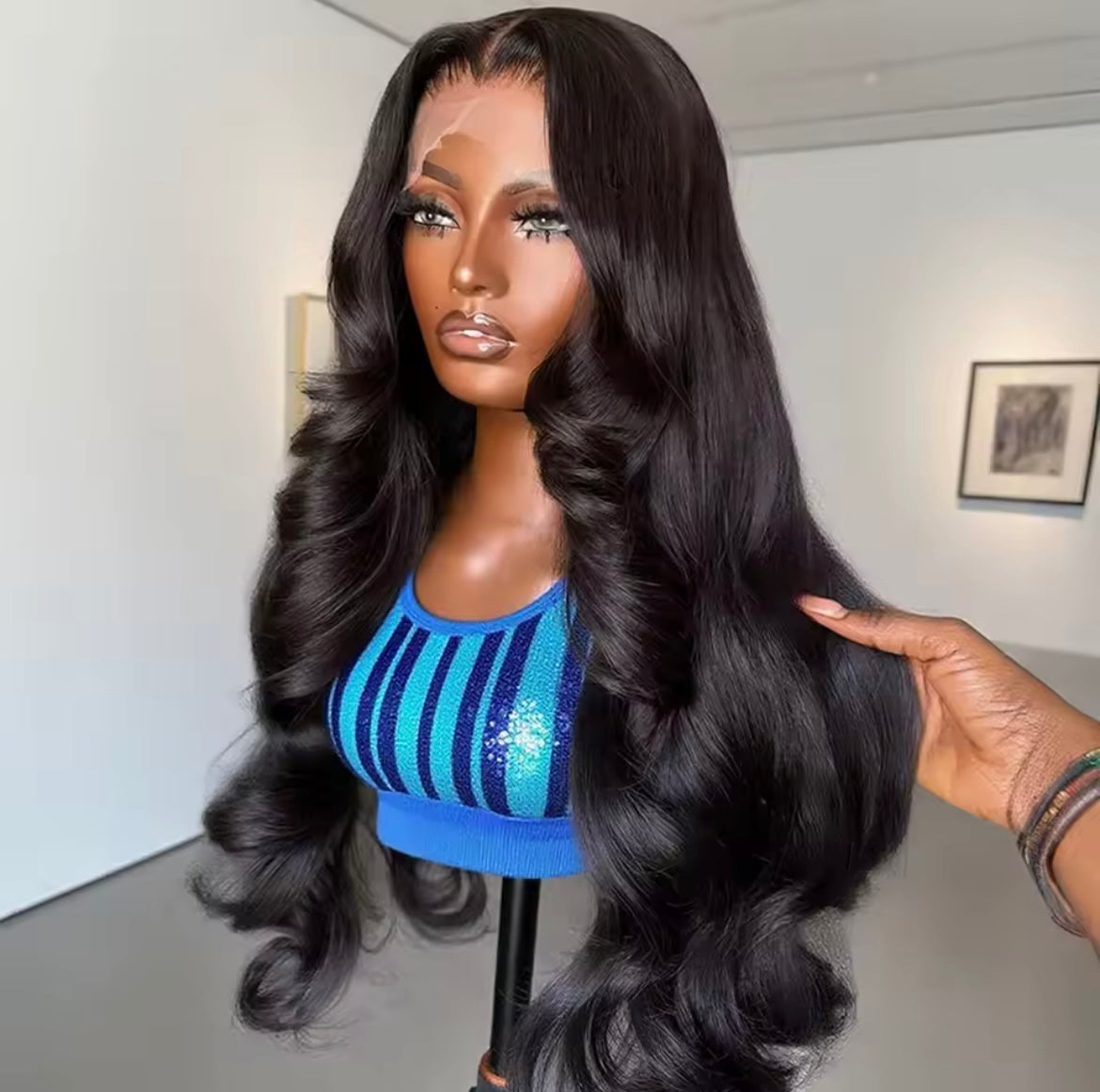 Wave Lace Front Wigs Brazilian Glueless Closure Wig Black Hd Transparent Frontal Human Hair