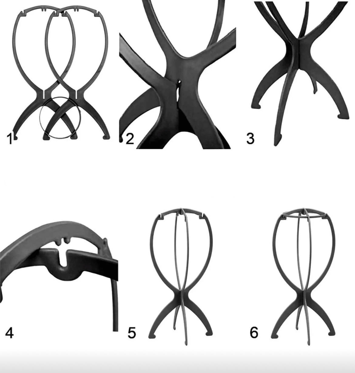 2PCS Wig Stand Portable Wig Stand Collapsible Wig Holder Wig