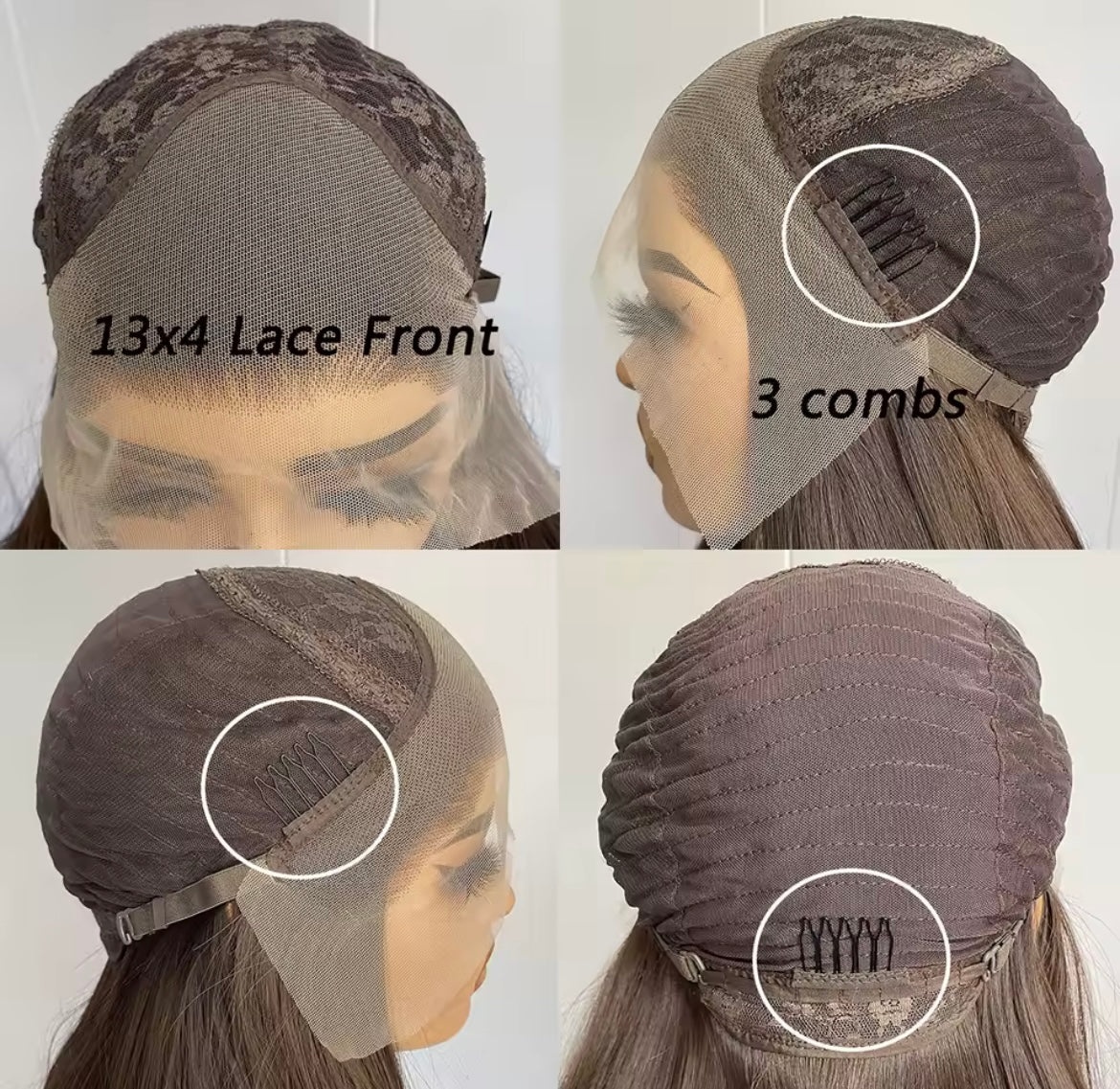 Chocolate Brown Curly Wig Lace Front Long Deep Curly Synthetic Hair Heat Resistant Daily Use Natural Hairline