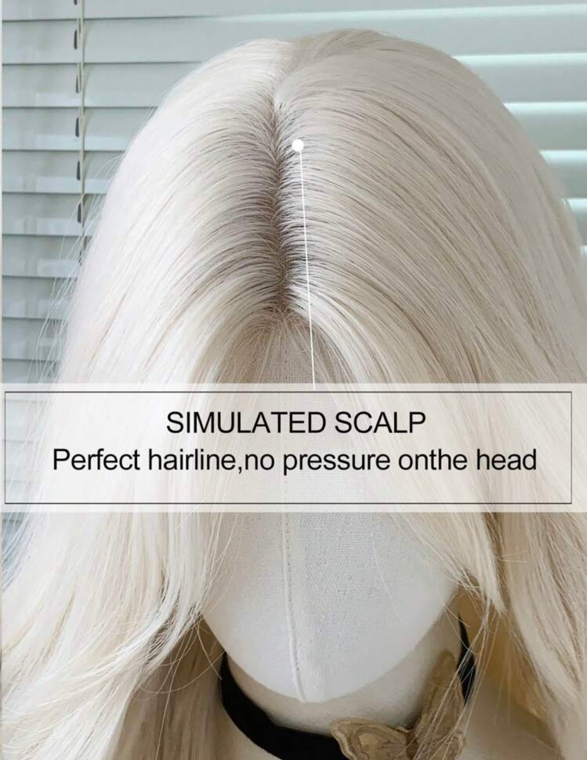 Long Blonde Wig with Natural Waves – Platinum Blonde Lace Front Wig for Women, Heat Resistant Cosplay & Fashion Hair