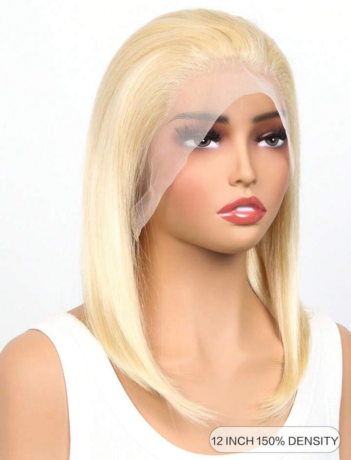 Honey Blonde Short Bob Wig Transparent Straight Lace Front Wig Human Hair Wigs For Women