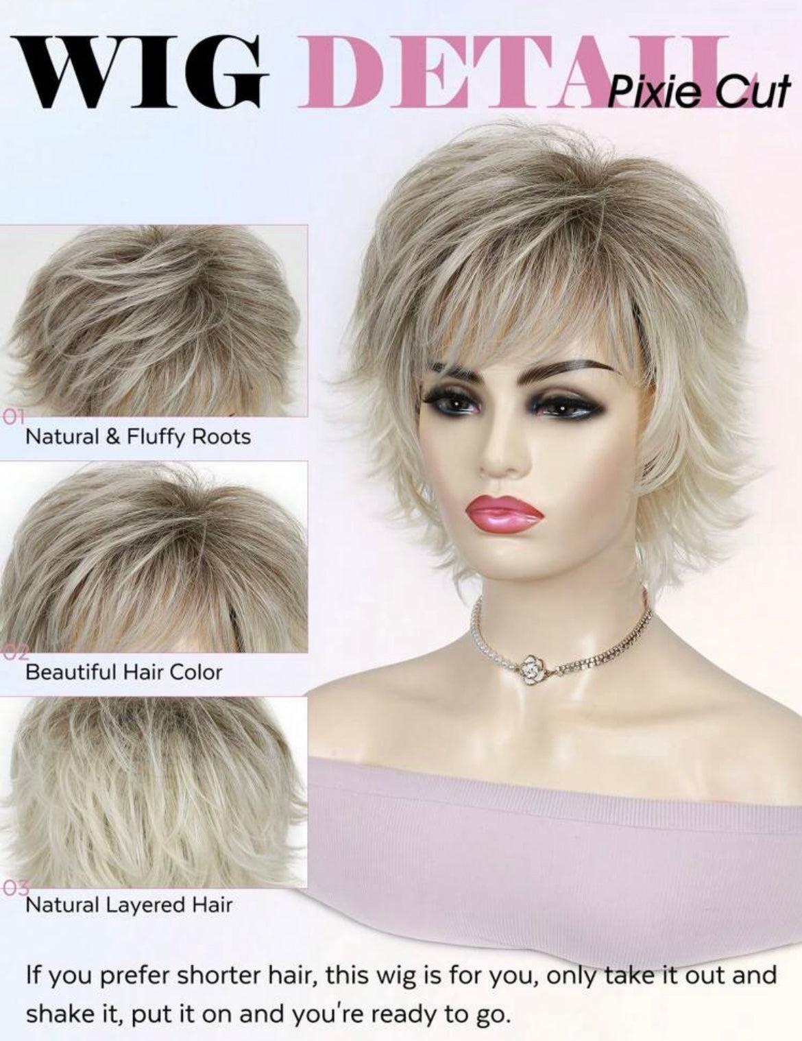 Short Curly Wavy Silver Grey Synthetic Wigs For Women Short With Bangs Heat Resistant Synthetic Wigs