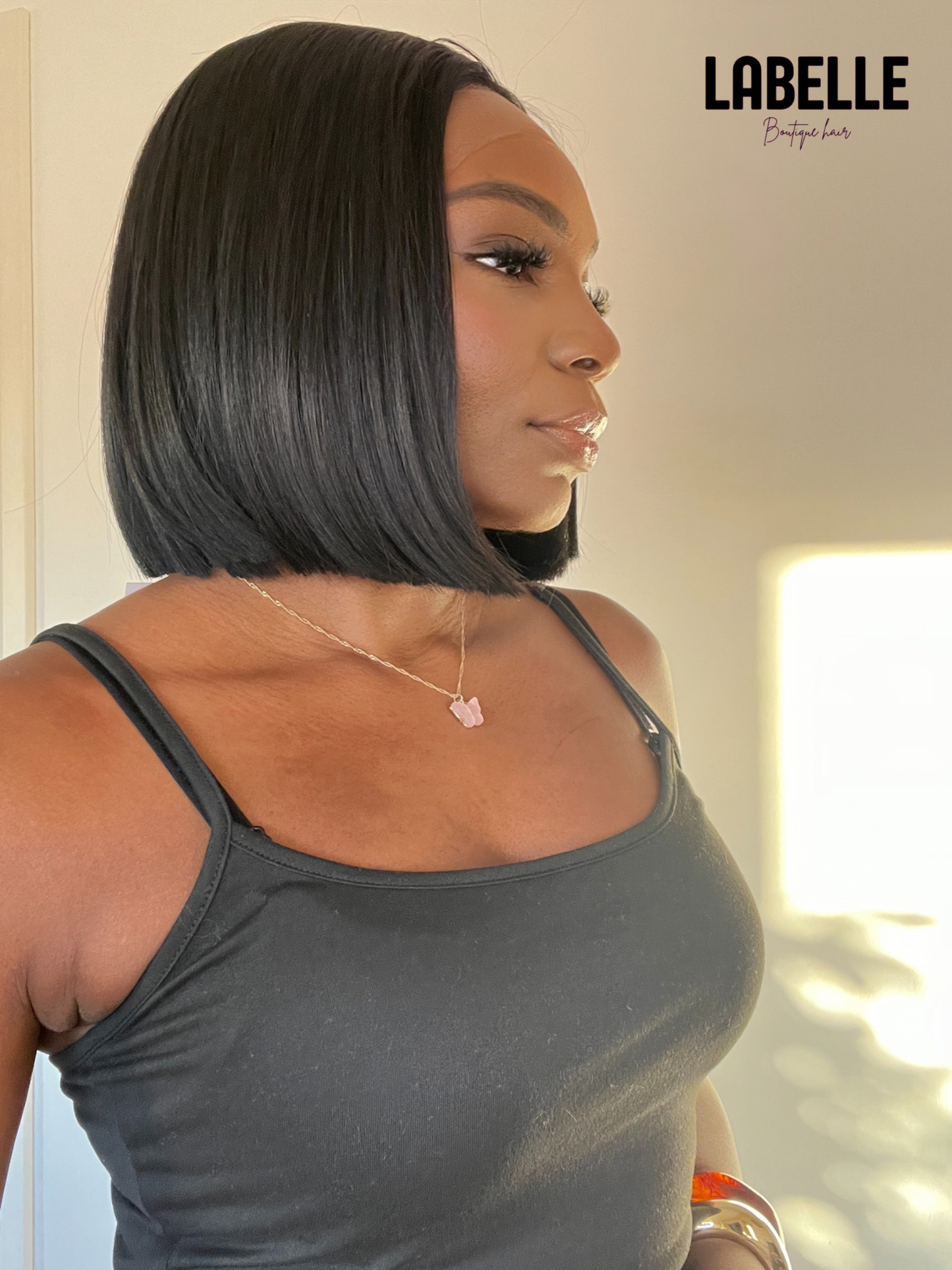 SELENE Synthetic Lace Wigs Straight Short Bob Wig