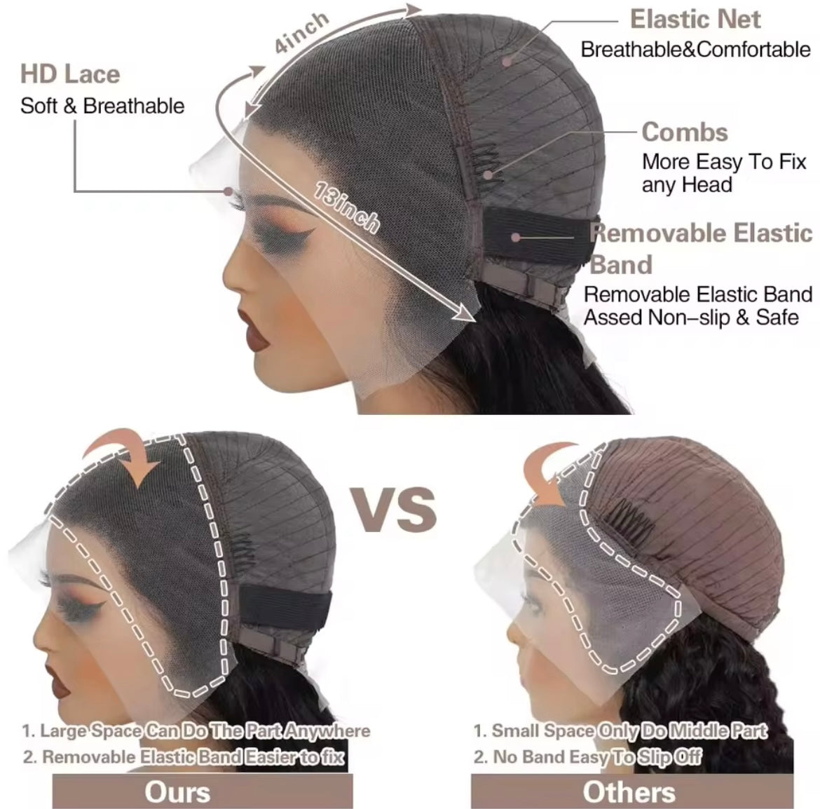 Wave Wig Human Hair Lace Frontal Wig Ombre Blonde Highlight Brazilian Hair Front Wigs